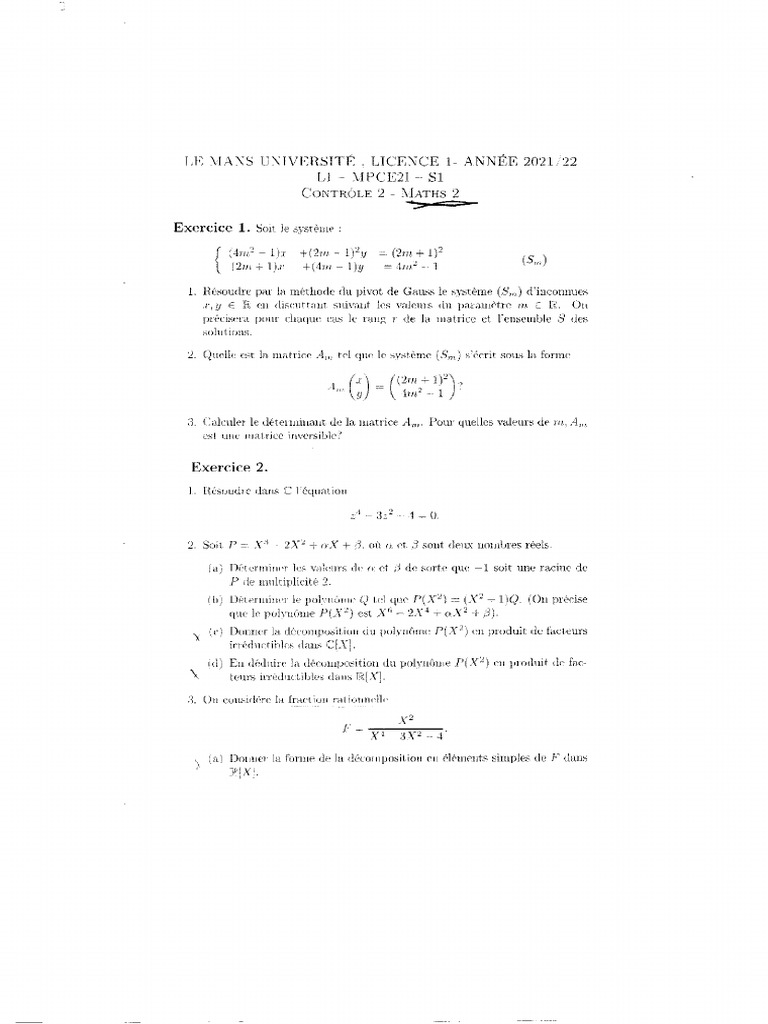 CC2 Maths 2 | PDF
