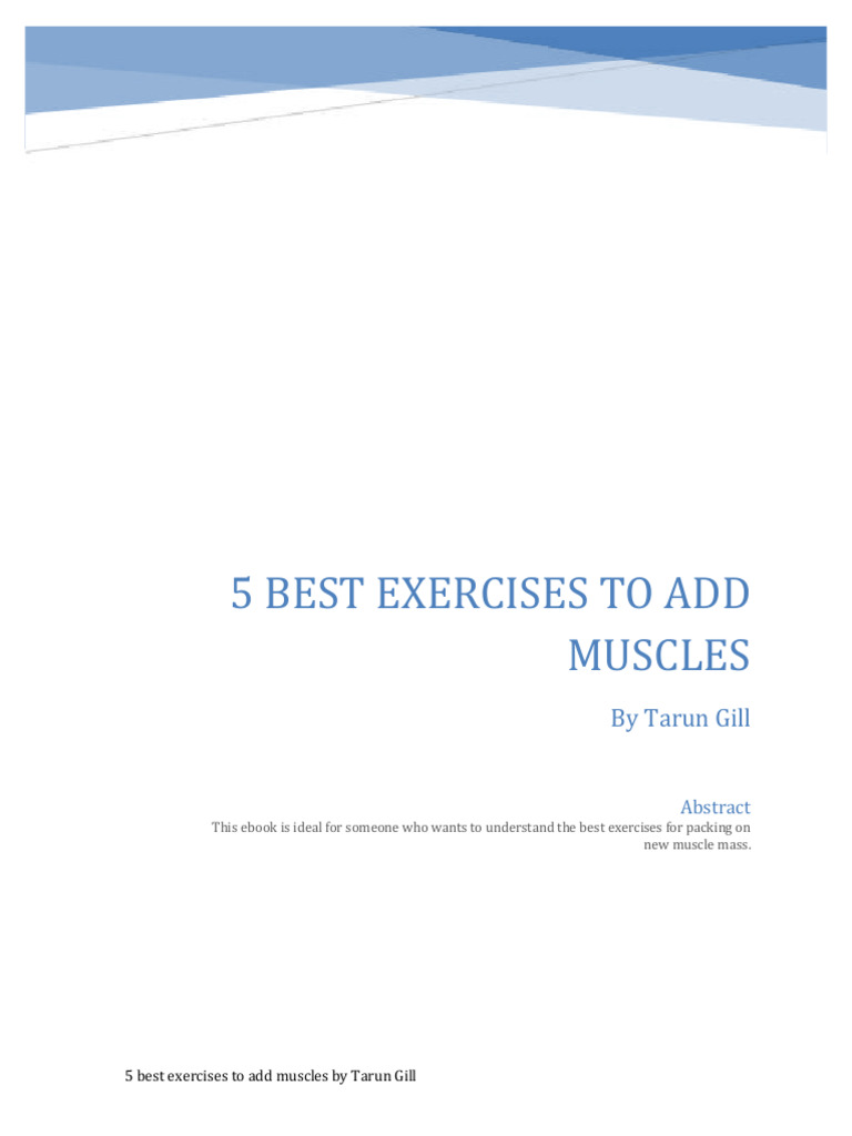 Best Exercises To Gain Muscles Compressed | PDF | Strength Training ...
