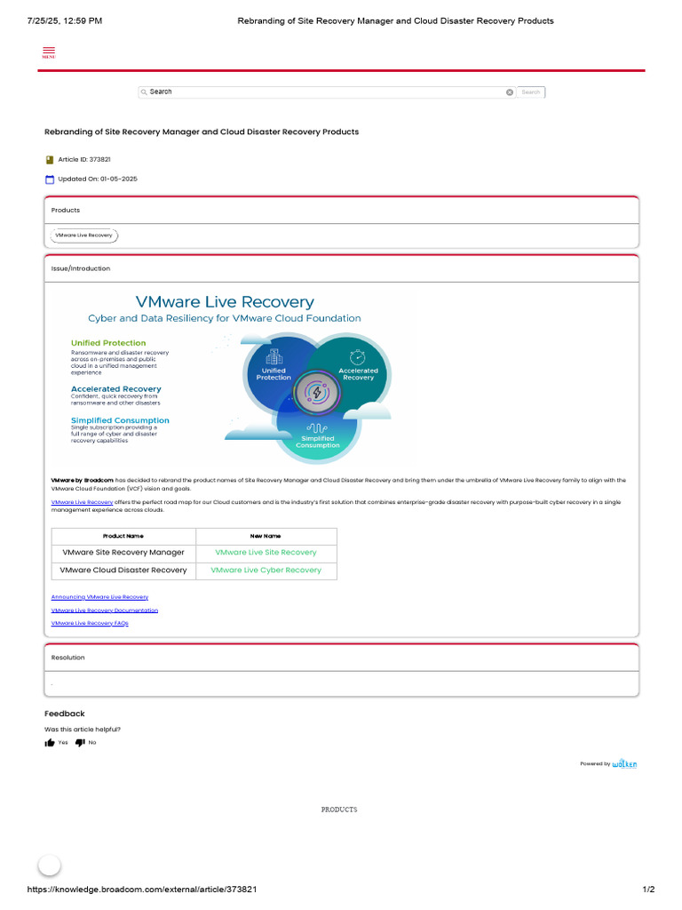 VMware Site Recovery Manager Rebranding | PDF | V Mware | Cloud Computing