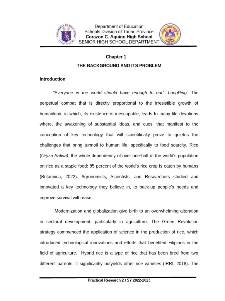 Hybrid Rice Commercialization in Gerona | PDF | Rice | Agriculture