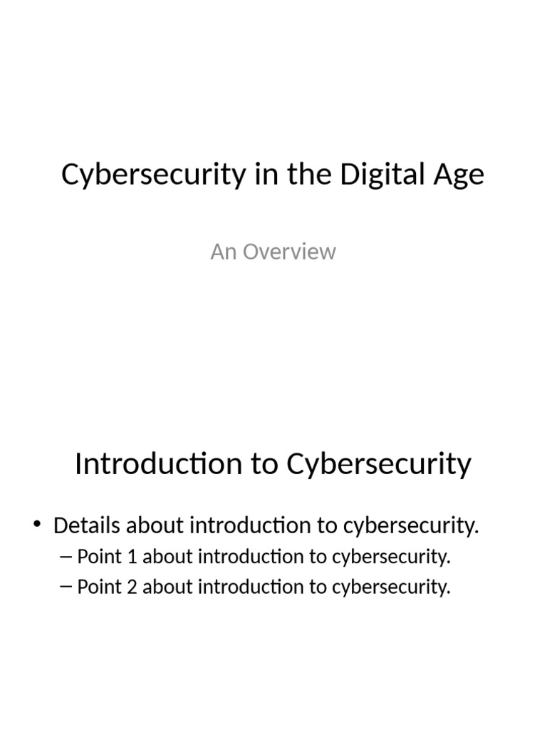 Cybersecurity in The Digital Age | PDF