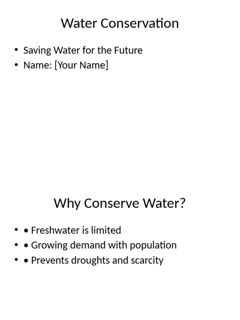 Water Conservation Strategies and Impact | PDF