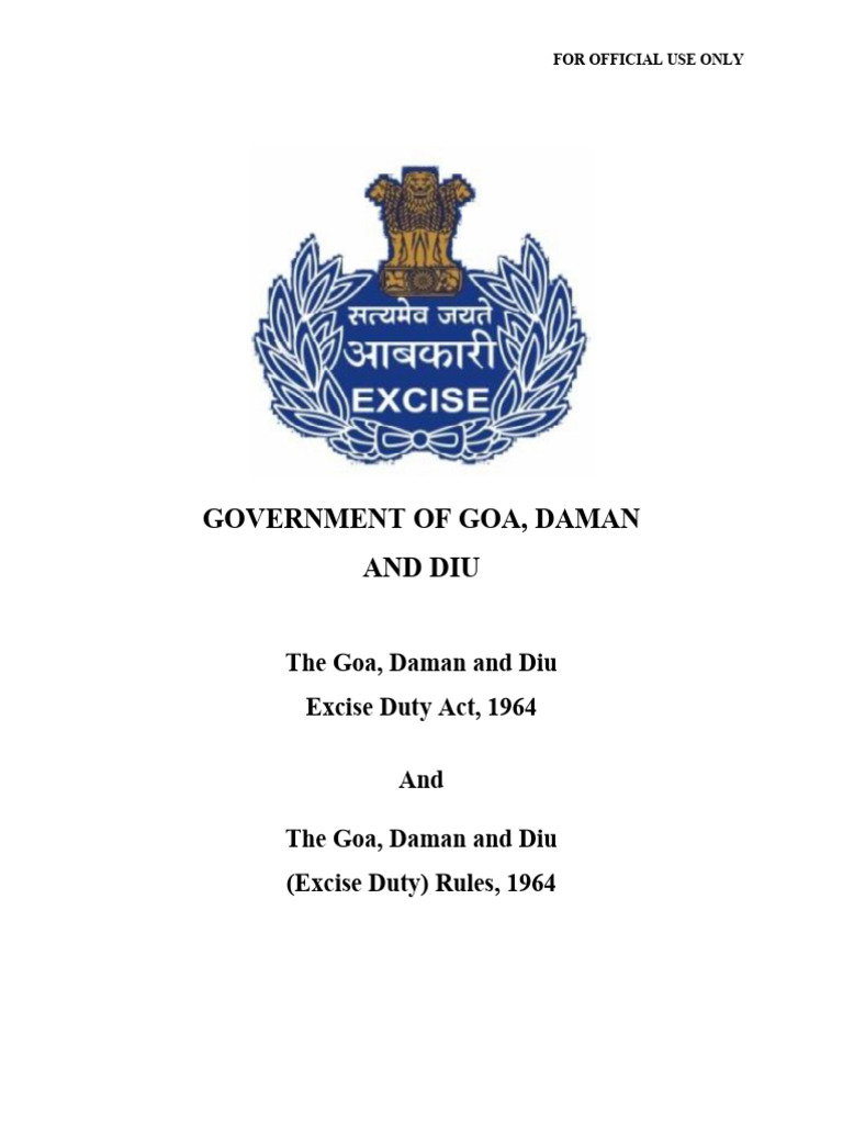 Goa Excise Duty Act 1964 Overview | PDF | Search Warrant | License