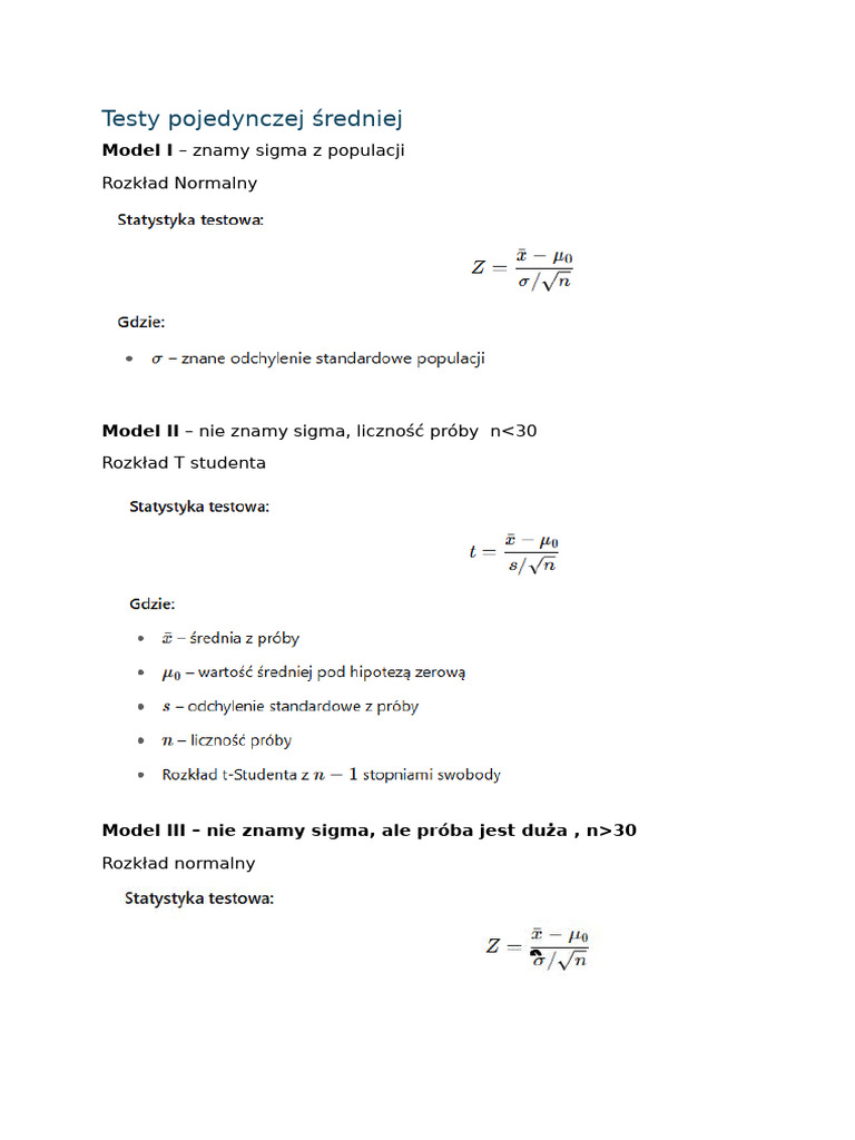 Testy Rozpiska | PDF