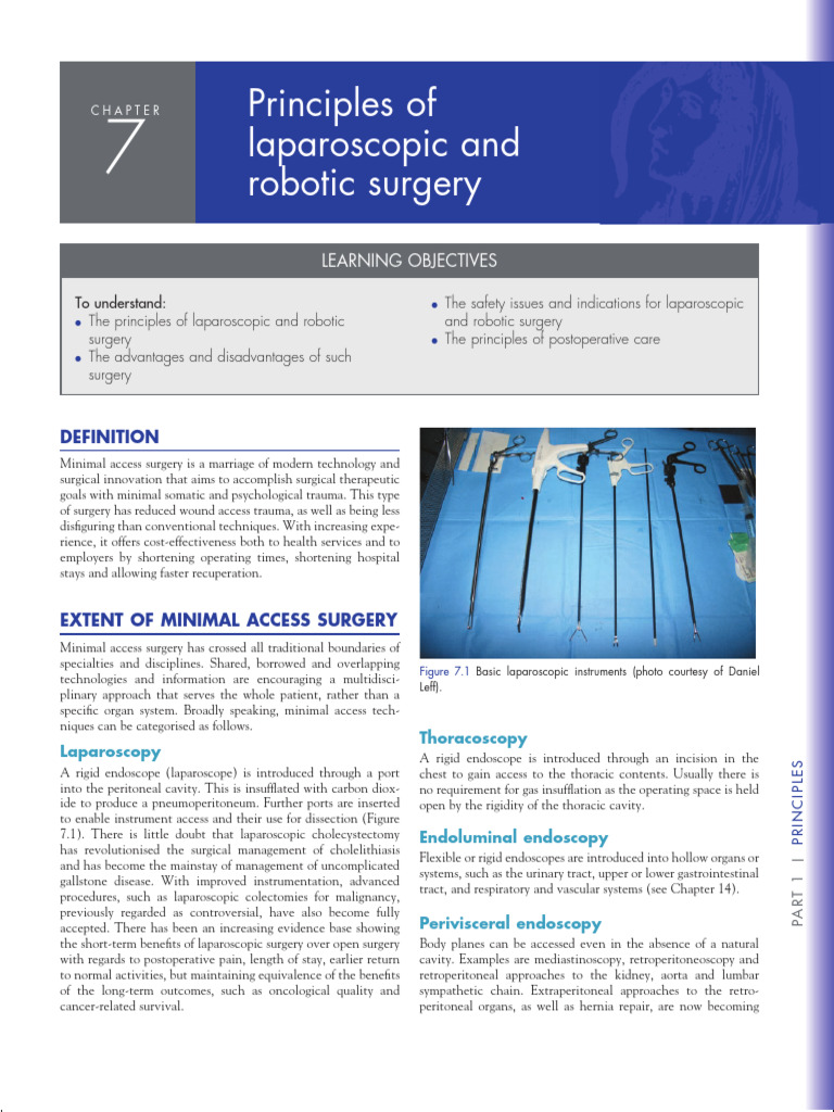 Principles of Minimal Access Surgery | PDF | Surgery | Medical Specialties