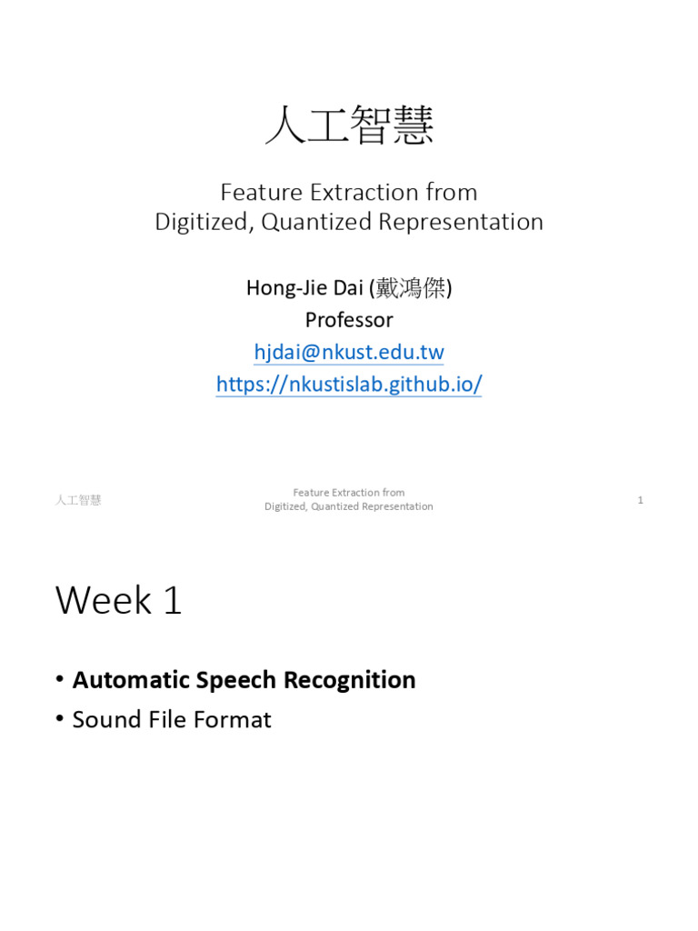 Feature Extraction in Speech Recognition | PDF | Decibel | Speech ...