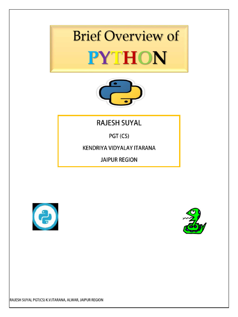 Overview of Python Programming | PDF | Data Type | Computer Program
