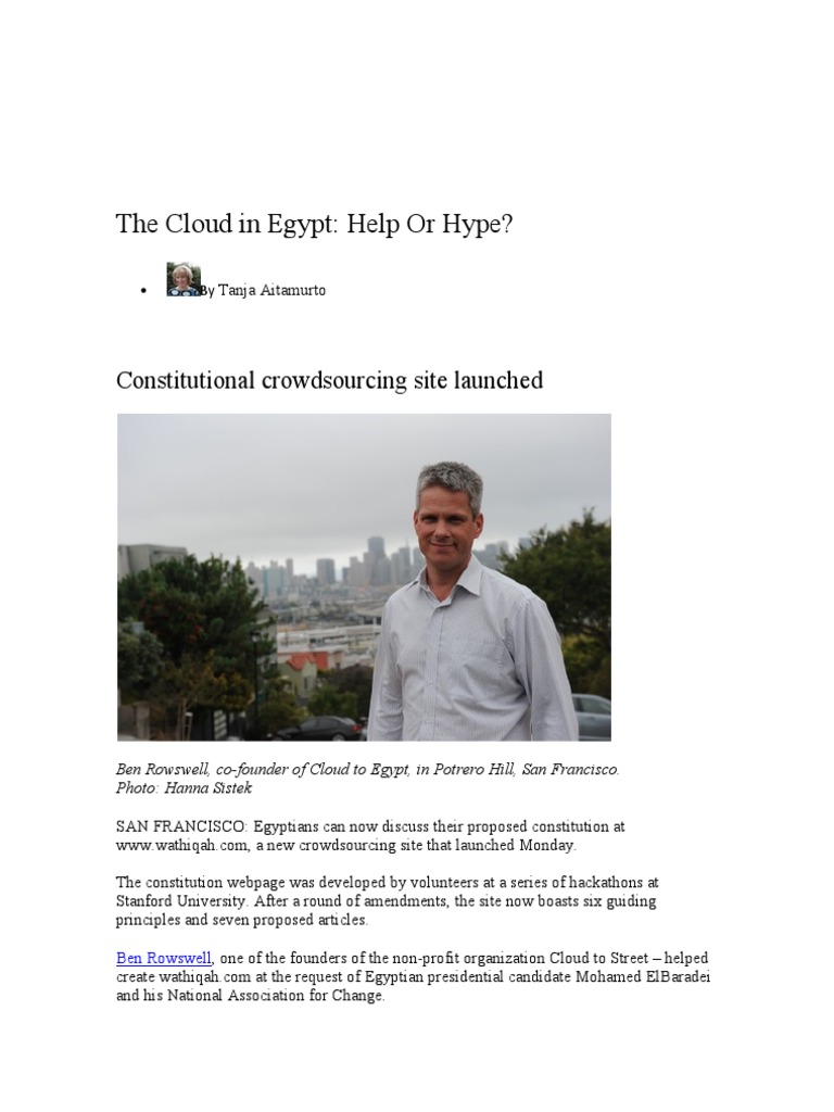 The Cloud in Egypt Hyper | PDF | Crowdsourcing | Computing