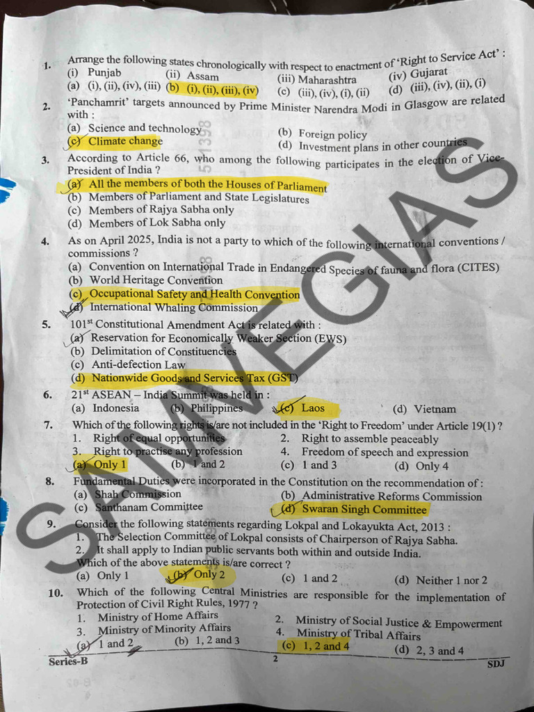 UPPER PCS Tentative Solution | PDF