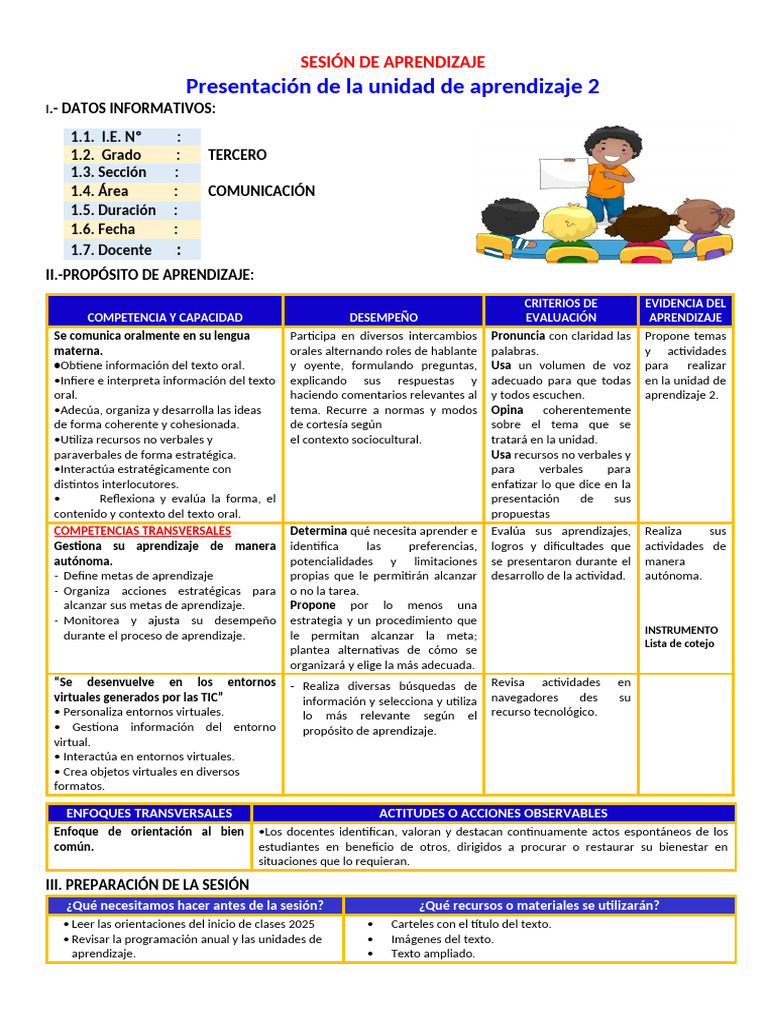 SES. COM. Presentación de La Unidad de Aprendizaje 2 | PDF ...