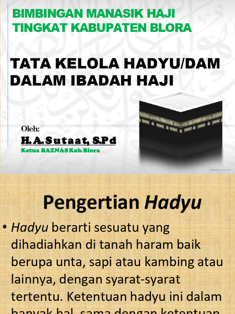 Tata Kelola Hadyu dan Dam Haji | PDF