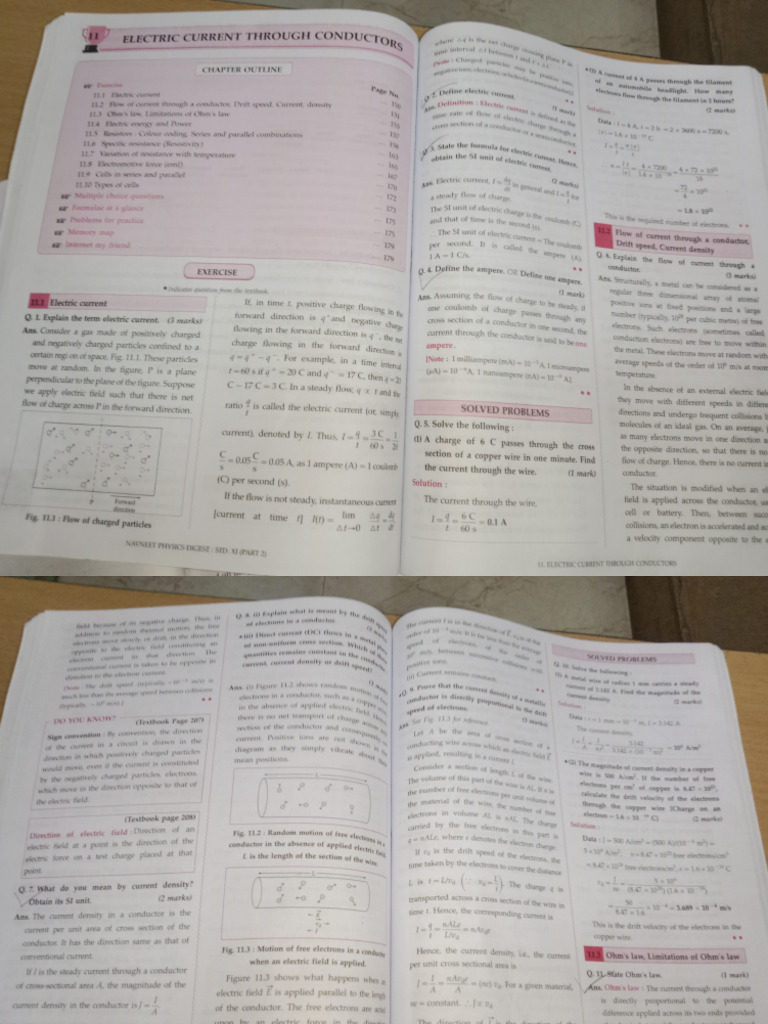 Electric Current Through Conductor | PDF