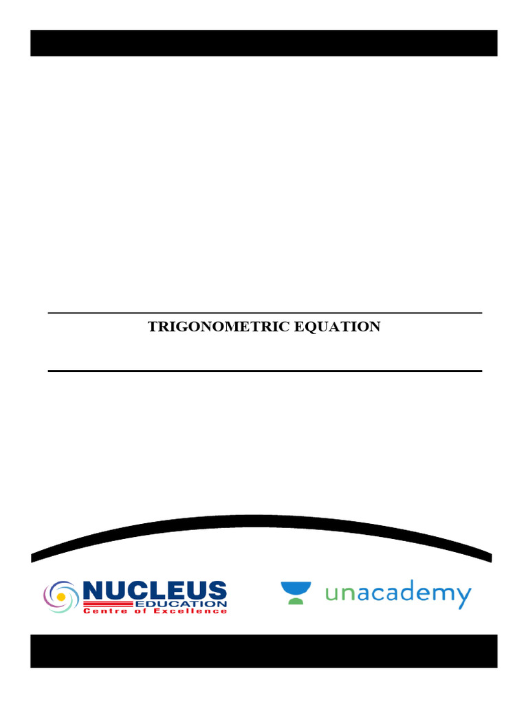 Trigonometric Equations Workbook Guide | PDF | Trigonometric Functions ...