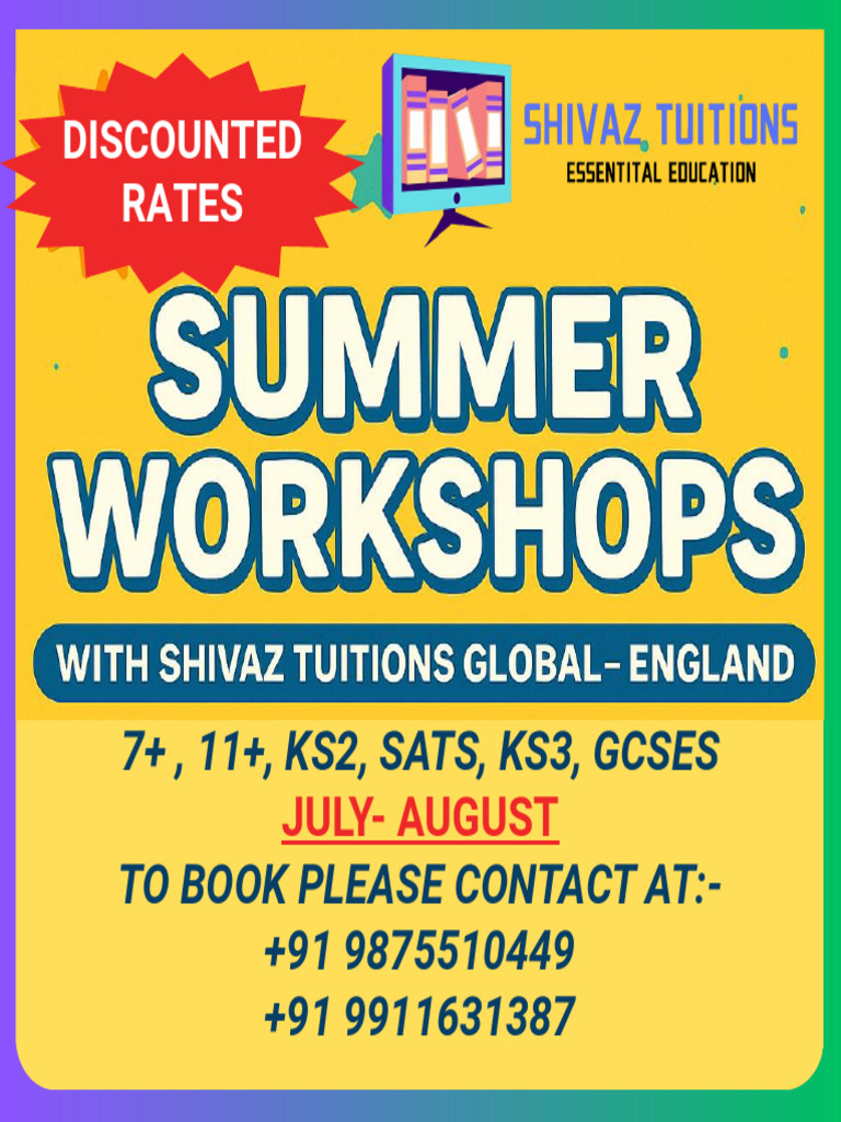 Summer Workshops Shivaz | PDF