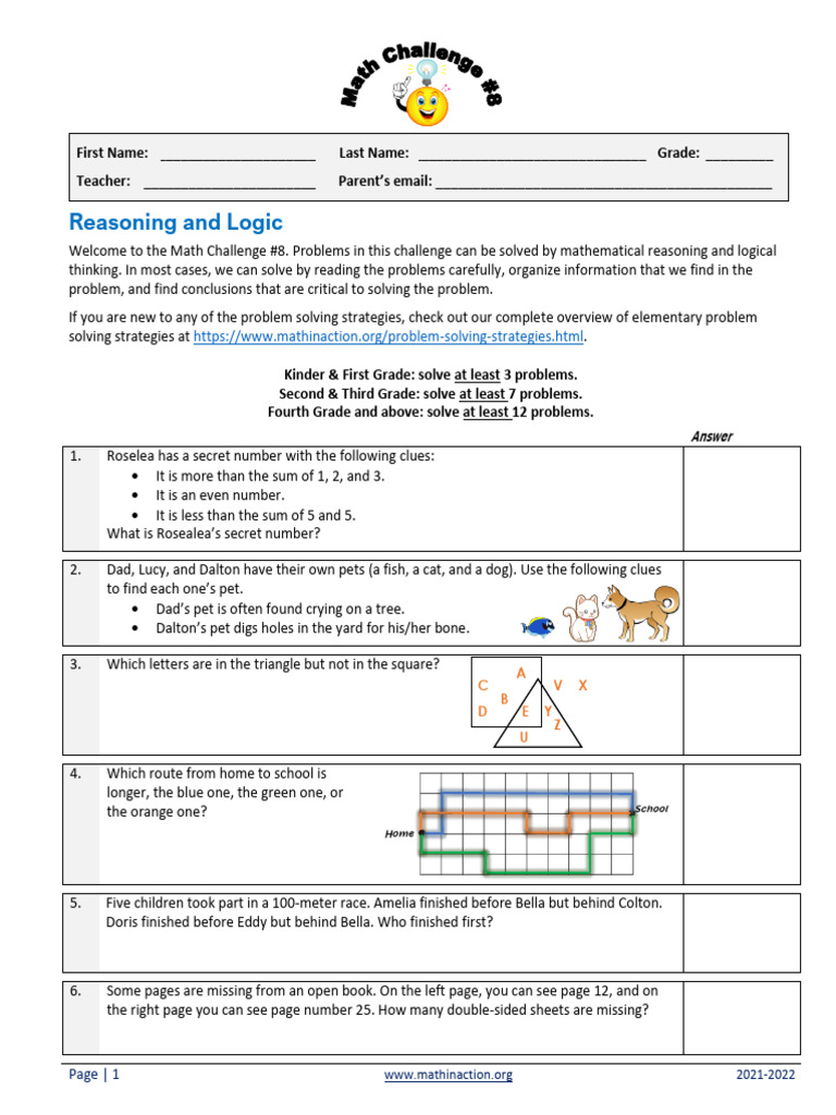 MAth Deductive - Reasoning - and - Logical - Thinking | PDF