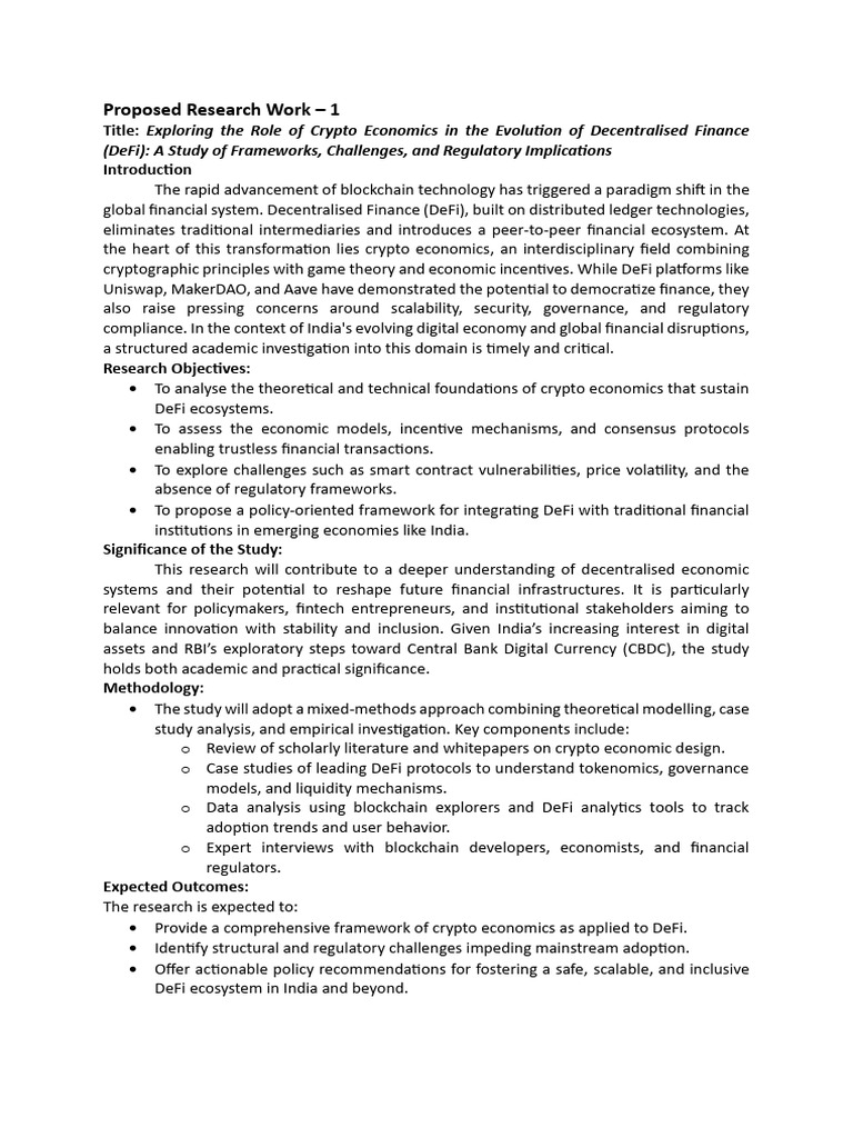 One Page Write Up On Proposed Research Work | PDF | Linguistics ...