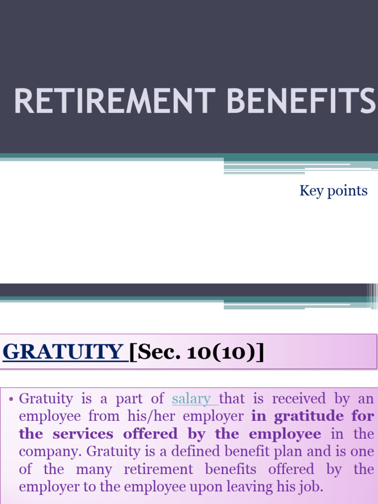 Taxability of Retirement Benefits | PDF | Salary | Payments