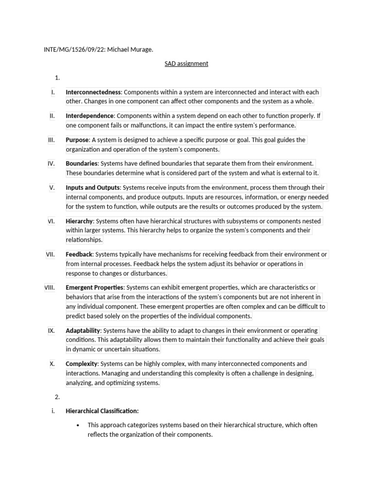 SAD Assignment | PDF | Software Development Process | System