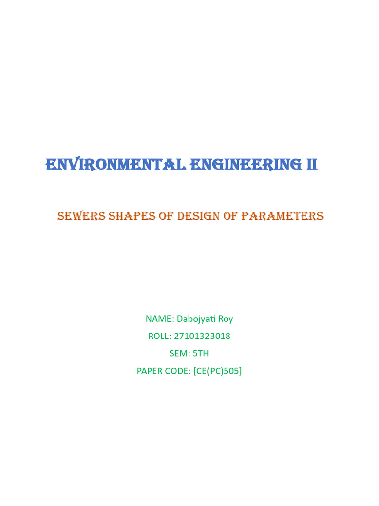 Sewer Design Shapes and Patterns | PDF | Sanitary Sewer | Combined Sewer