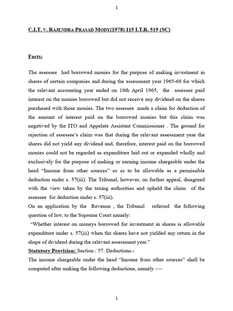 Supreme Court Ruling on Section 57(iii) | PDF | Expense | Tax Deduction
