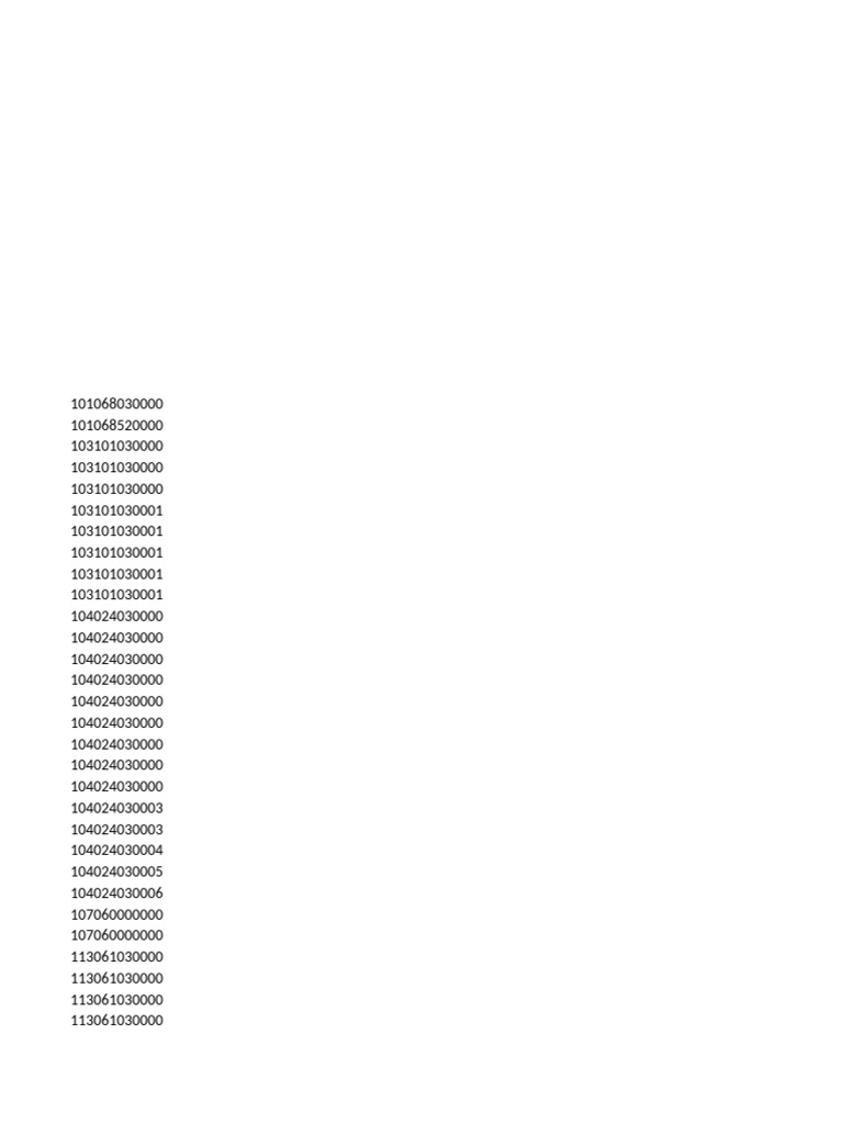 Comprehensive List of Numeric Codes | PDF