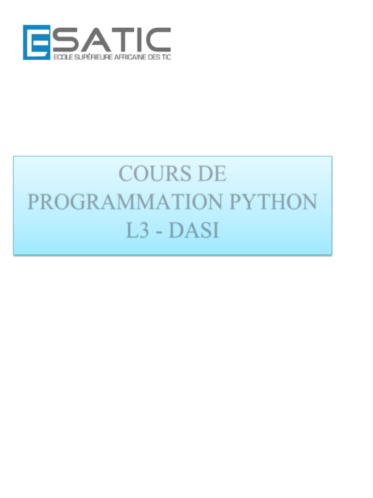 Programmation Orientée Objet en Python | PDF | Classe (informatique ...