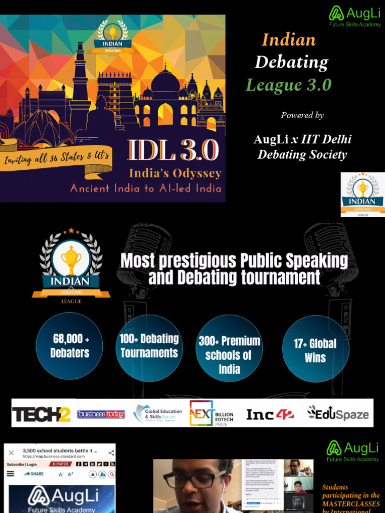 Indian Debating League 2023 Overview | PDF