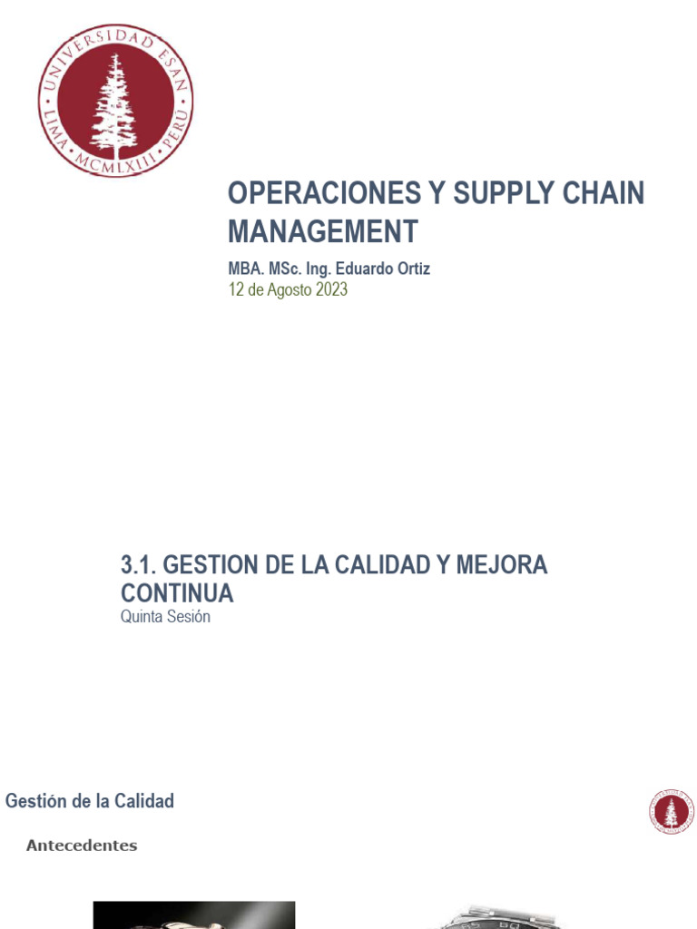 Gestión de Calidad y Mejora Continua | PDF | Calidad (comercial ...