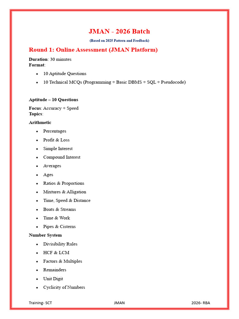 JMAN 2026 Exam Pattern and Prep Guide | PDF | String (Computer Science ...