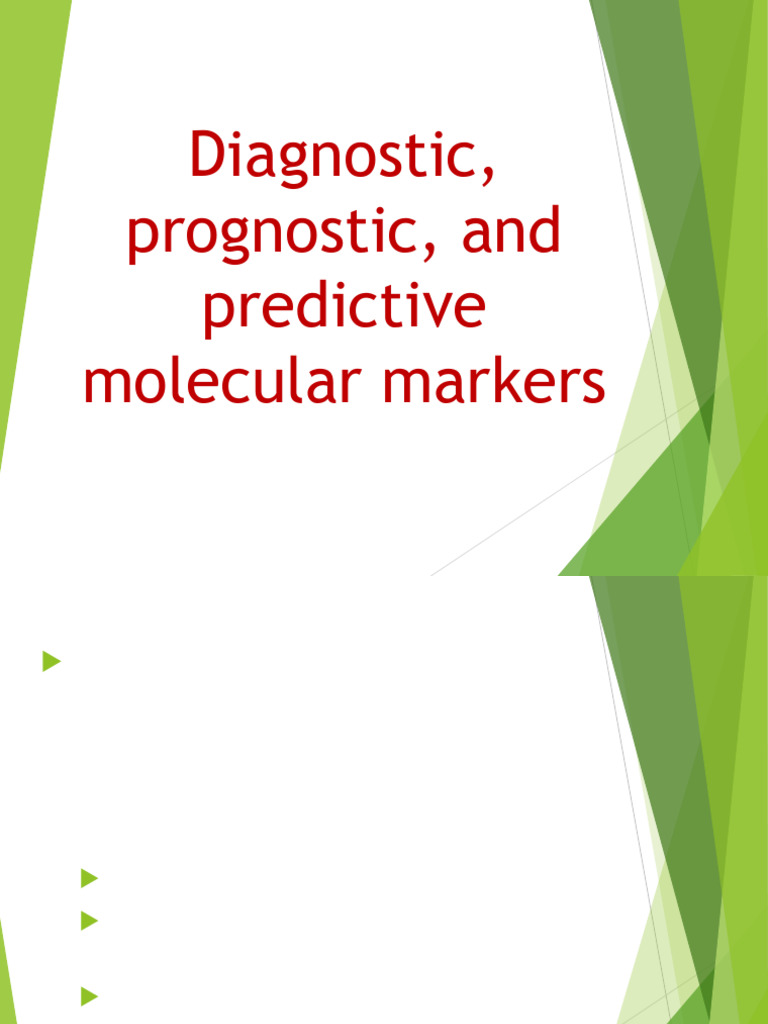 Diagnostic, Prognostic, and Predictive Molecular Markers-1 | PDF ...