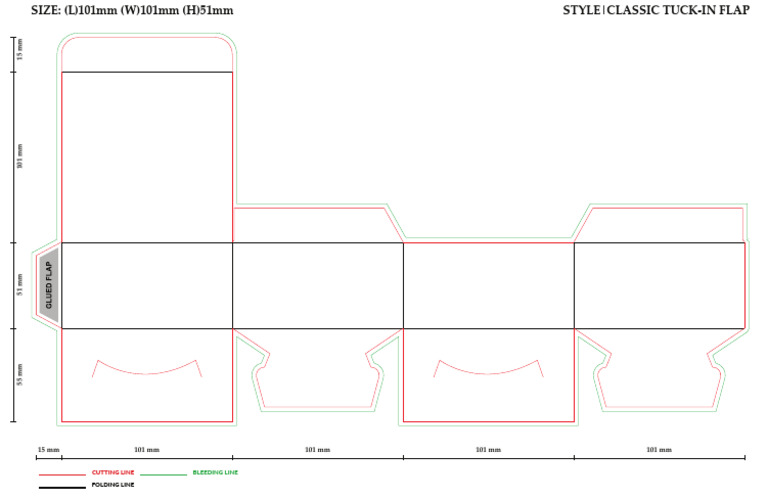 Classic Tuck in Flap Box Dieline - 7!01!2025 C | PDF