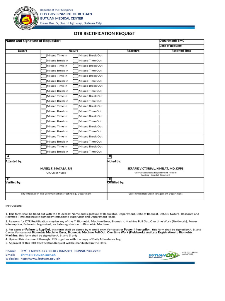 New Rectification Form 2025 | PDF
