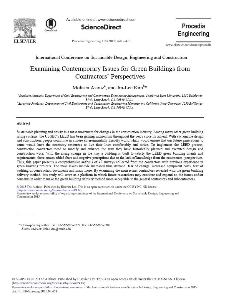 Contractors' Challenges in Green Building | PDF | P Value | Statistical ...