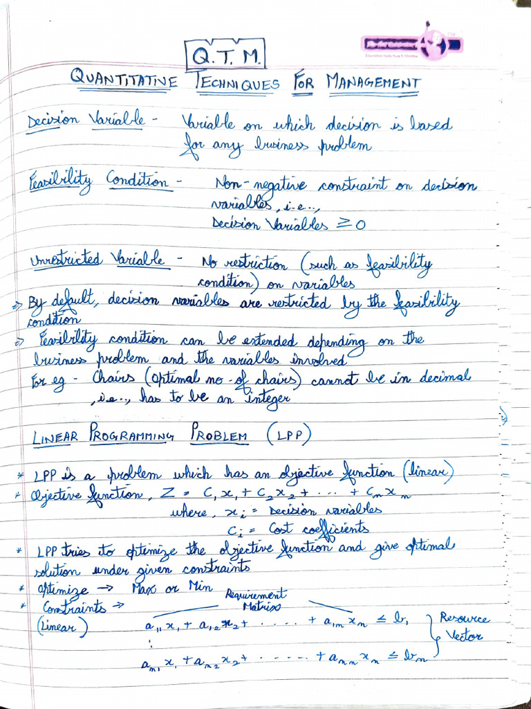 QTM Notes | PDF