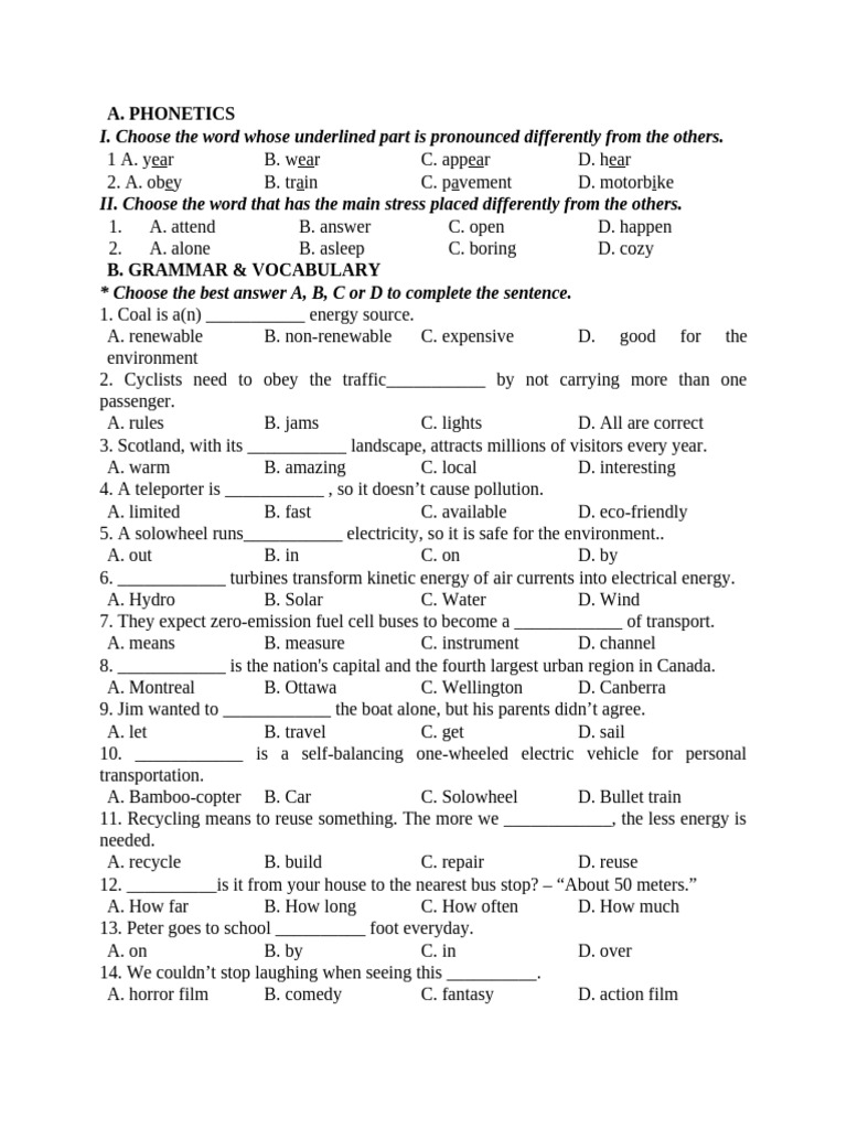 Phonetics and Grammar Practice Exercises | PDF | Fossil Fuels | Fuels