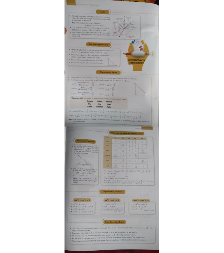 Introduction To Trigonometry Mind Map | PDF