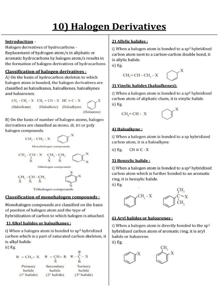 class 12 chemistry halogen derivatives pdf