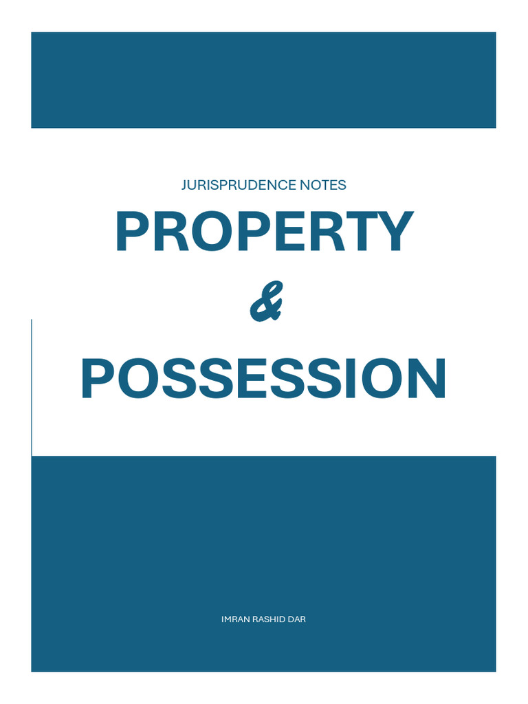 Understanding Property and Possession | PDF | Mortgage Law | Property