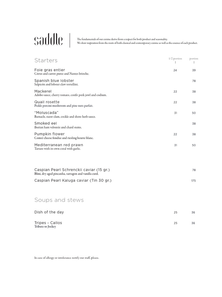 Seasonal Fine Dining Menu Options | PDF | Spanish Cuisine | Food And Drink
