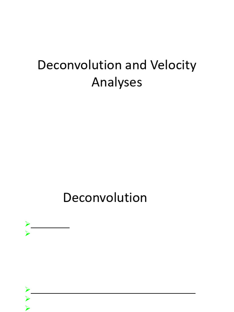 Deconvolution and Velocity Analysis Techniques | PDF | Wavelet ...