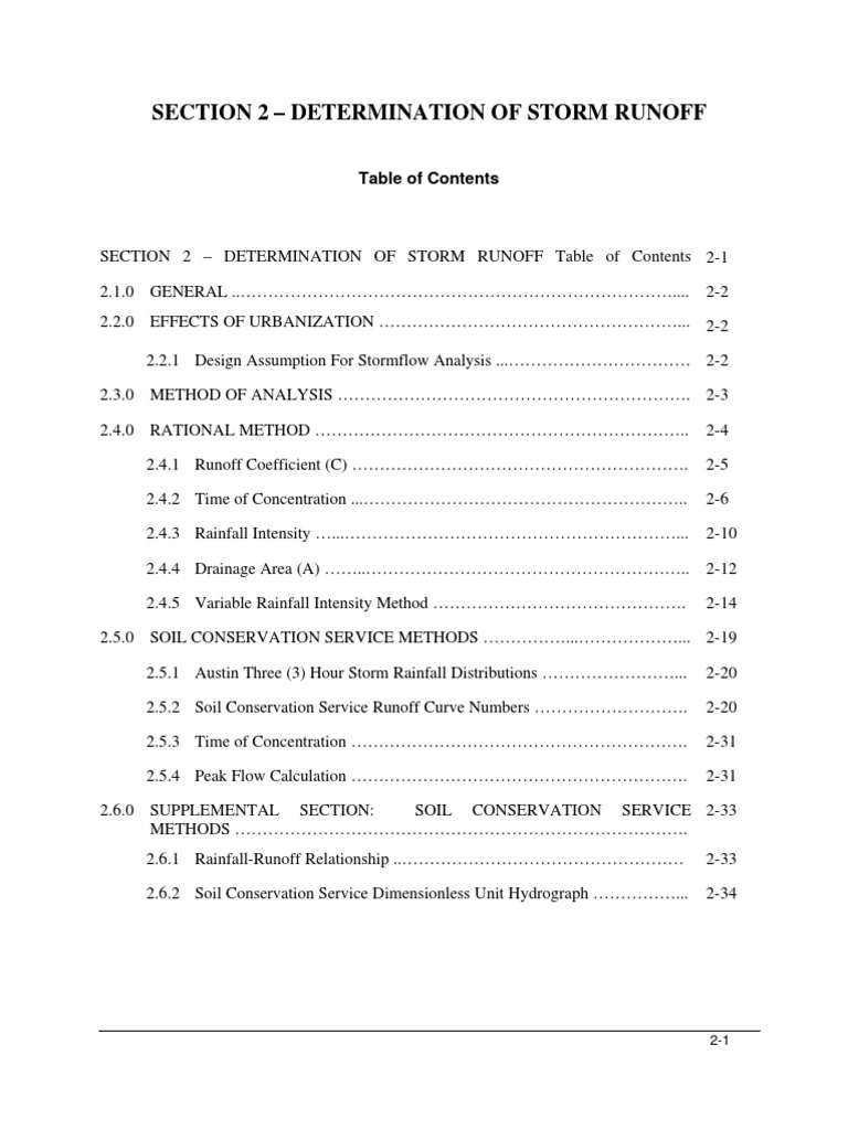 Storm Runoff Design Guide | PDF | Surface Runoff | Drainage Basin