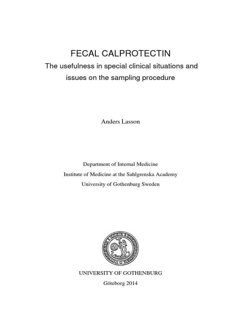Clinical Use of Fecal Calprotectin | PDF | Ulcerative Colitis ...