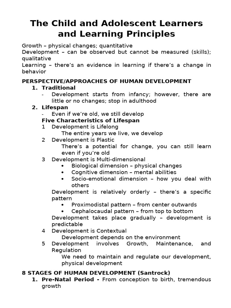 Child and Adolescent Development Insights | PDF | Educational Assessment