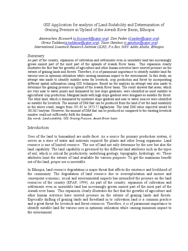 GIS Based Livestock Geographic Information System Grazing