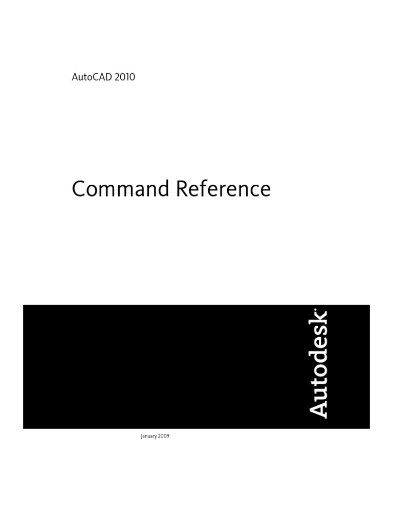 AutoCAD 2010 Command Reference Guide | PDF | Auto Cad | Autodesk