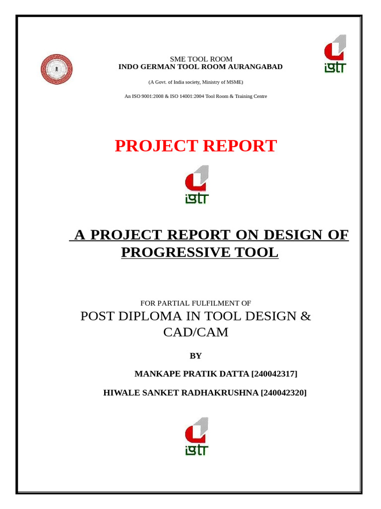 Press Tool Design Project Report | PDF | Mechanical Engineering ...