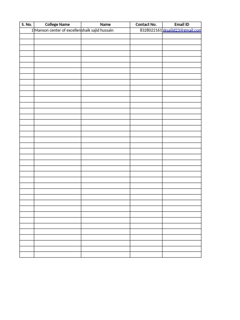 IIFL Student Data Template | PDF