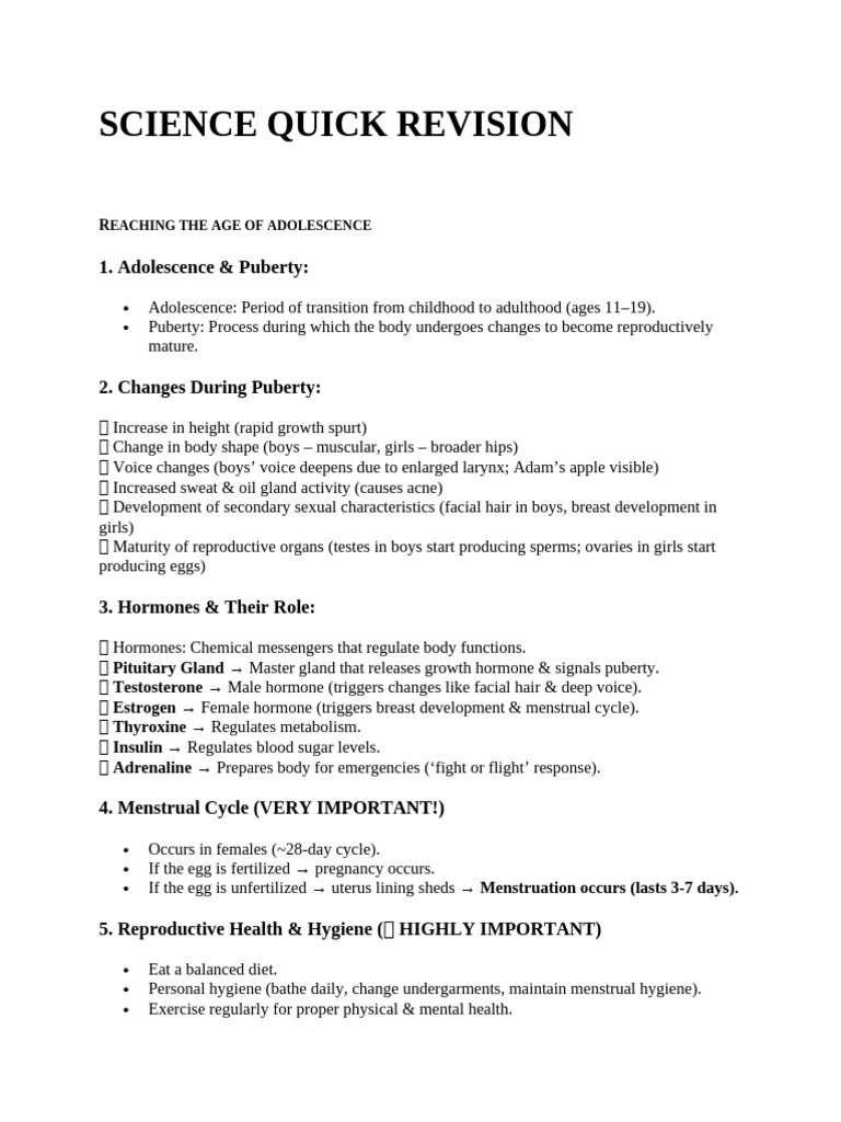 Understanding Adolescence and Puberty | PDF