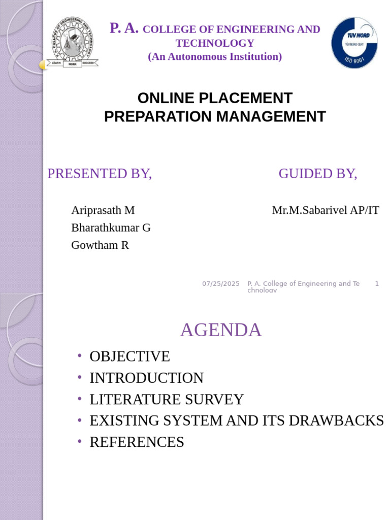 Online Placement Preparation System | PDF | Php | Software