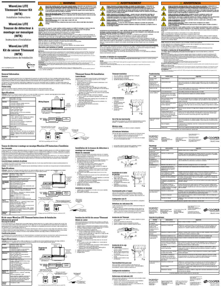 Installation sécurisée du WaveLinx LITE | PDF | Électricité ...